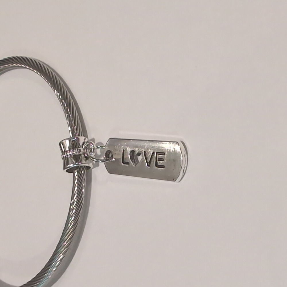 Silver Love Dangle Charm‎ for Pandora Style Bracelet